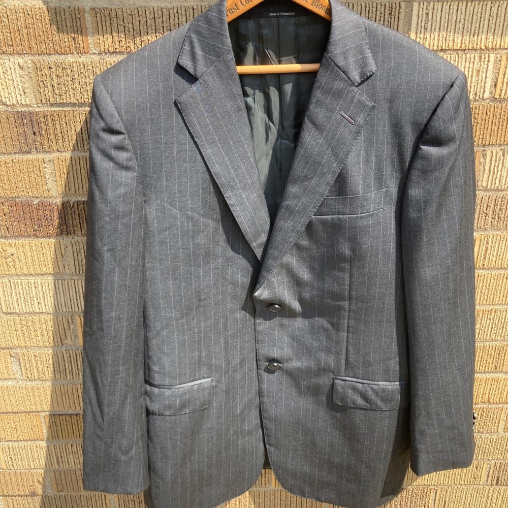 Ermenegildo Zegna Men's 50R (US 40R) Wool Pinstripe Blazer Sport Coat Swiss Made